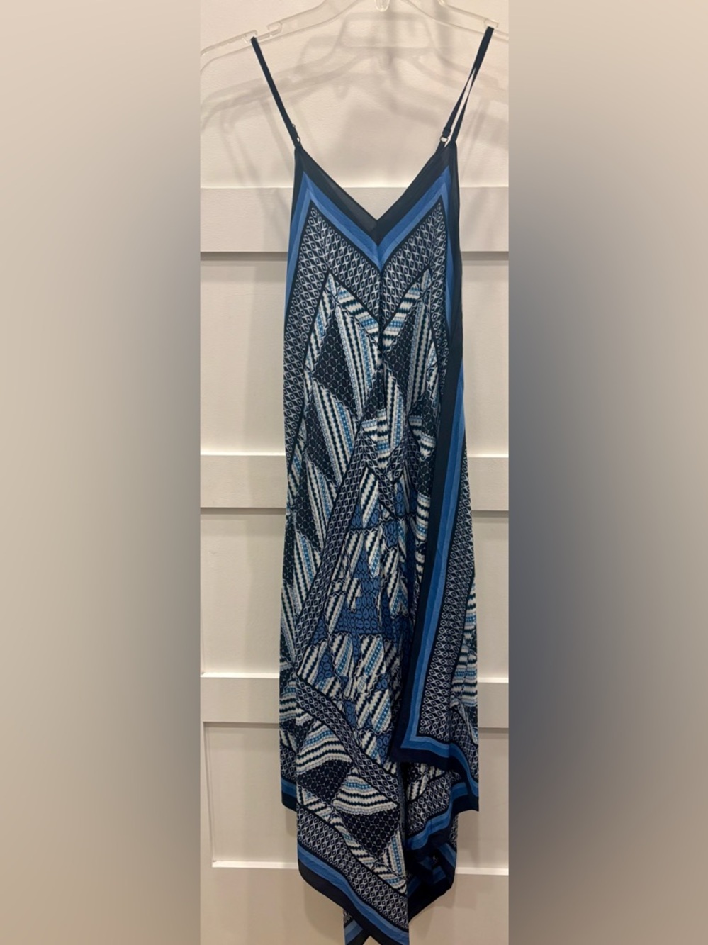 NIC+ZOE Blue Patterned Handkerchief Maxi Dress - Picture 1 of 4